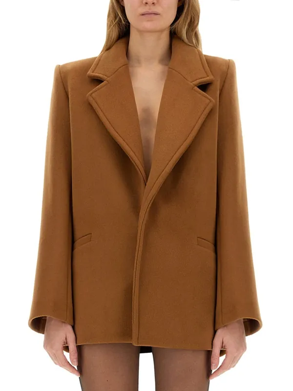 Short Wool Coat - Saint Laurent