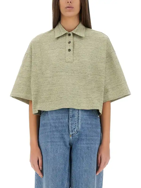 Cotton Pique Polo Shirt - Bottega Veneta