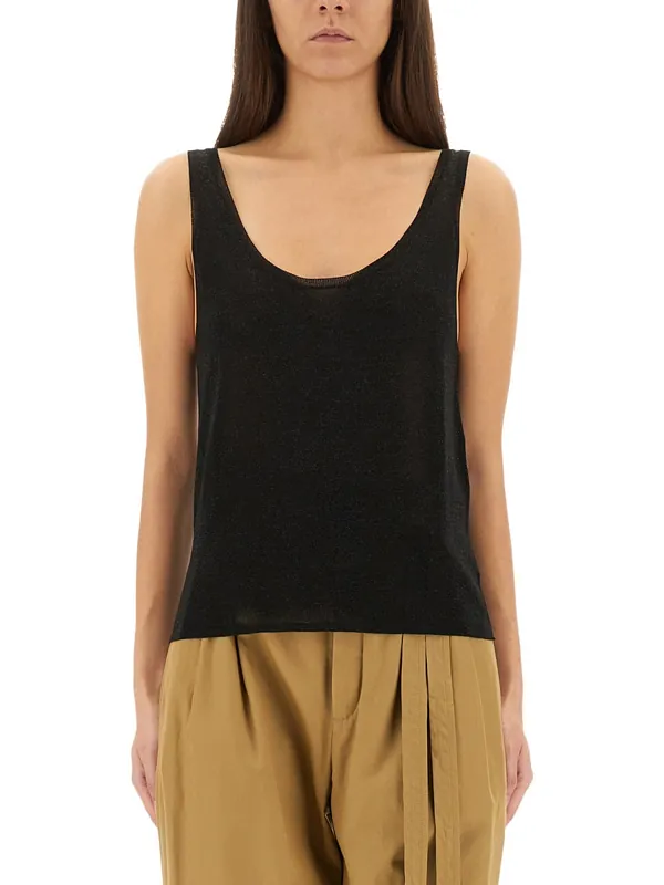 Lurex Knit Tank Top - Saint Laurent