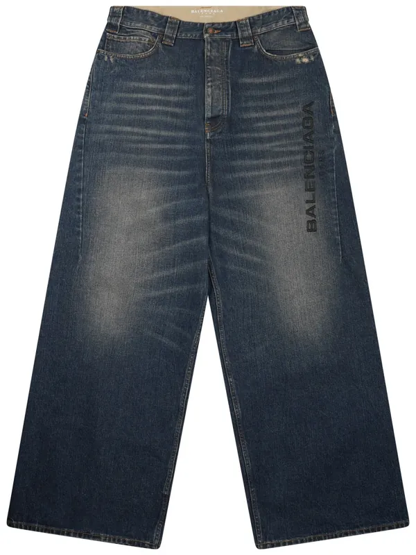 "Baggy" Pants With Logo - Balenciaga