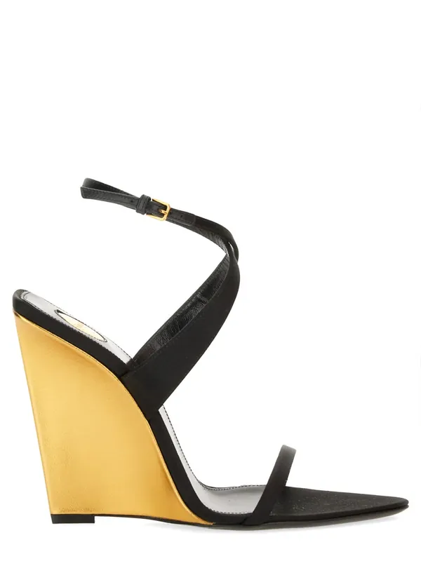 "Salomé" Sandal With Wedge - Saint Laurent