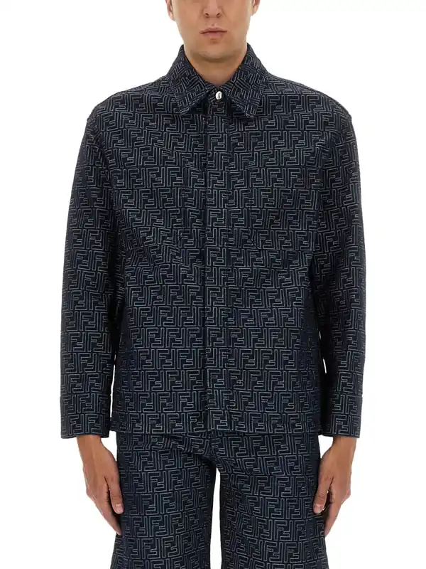 Ff Jacquard Denim Shirt - Fendi