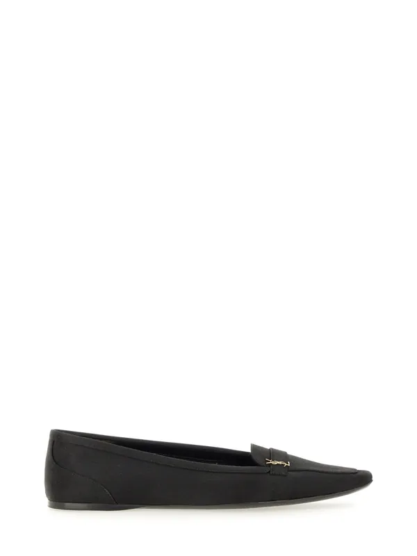Crepe Satin "Poppy" Ballerina - Saint Laurent