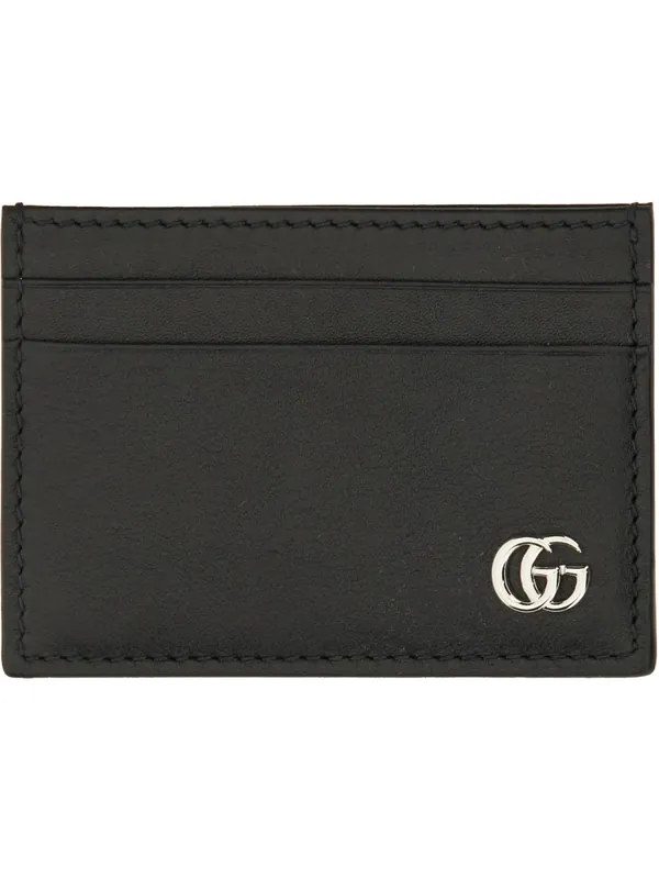 "Gg Marmont" Card Holder With Money Clip - Gucci