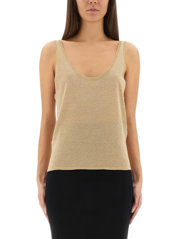 Lurex Knit Tank Top - Saint Laurent