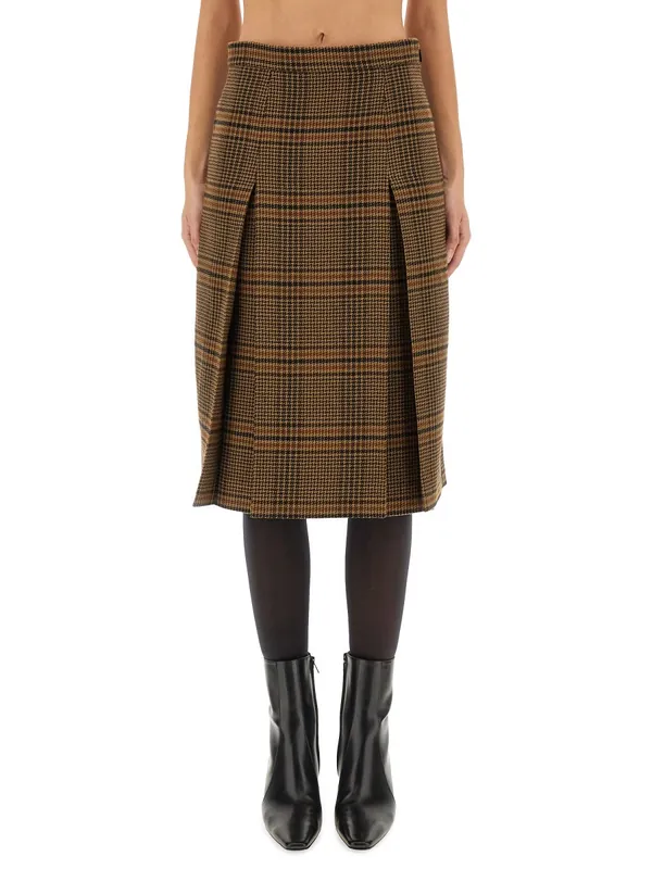 Wool And Cashmere Midi Skirt - Saint Laurent