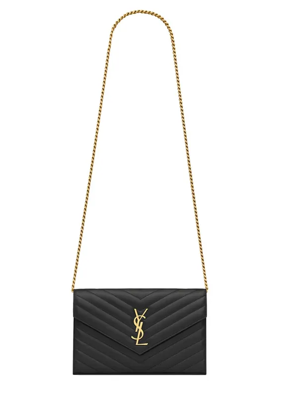 "Cassandre" Clutch Bag With Chain - Saint Laurent
