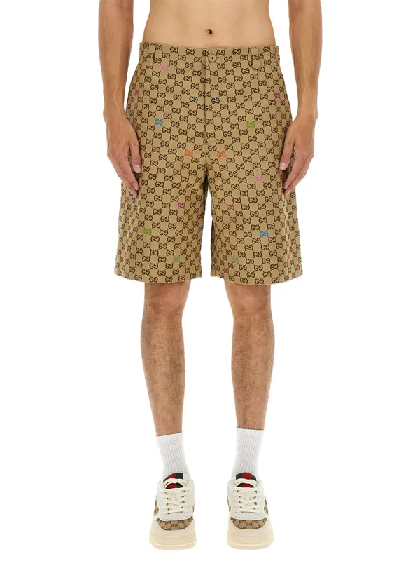 Fabric Shorts Gg - Gucci