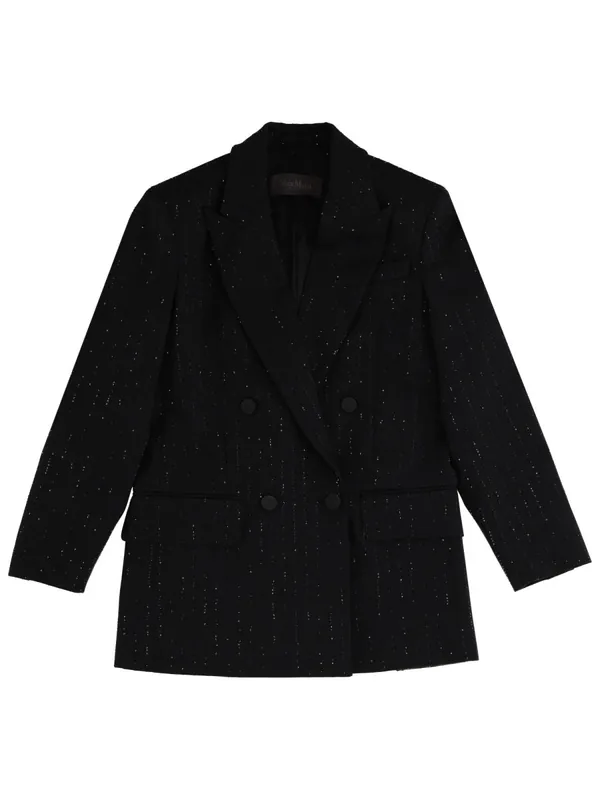 Double-Breasted Jacket With Rhinestone Details