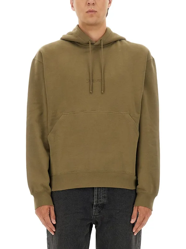 Hooded Sweatshirt With Logo - Saint Laurent