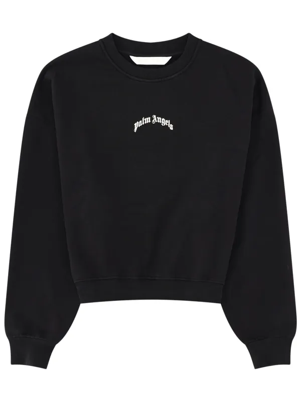 Felpa Crop Con Logo - Palm Angels