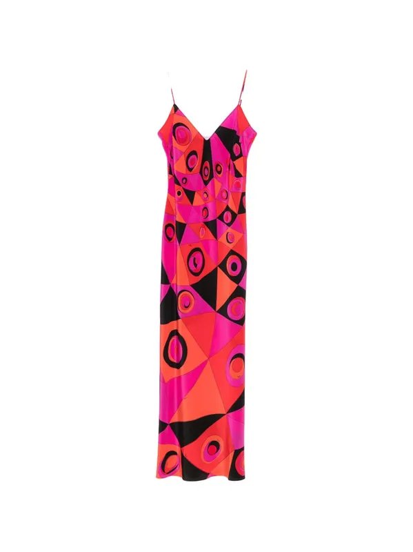 Printed Silk Long Dress - Pucci