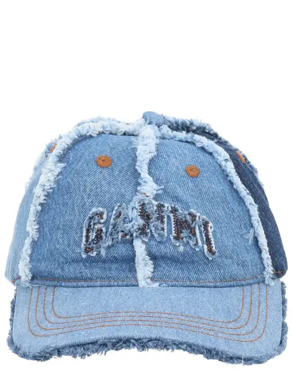 Cappello In Denim Patchwork - Ganni