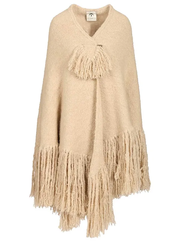 Manta Shawl Knitwear Beige - Chiarais