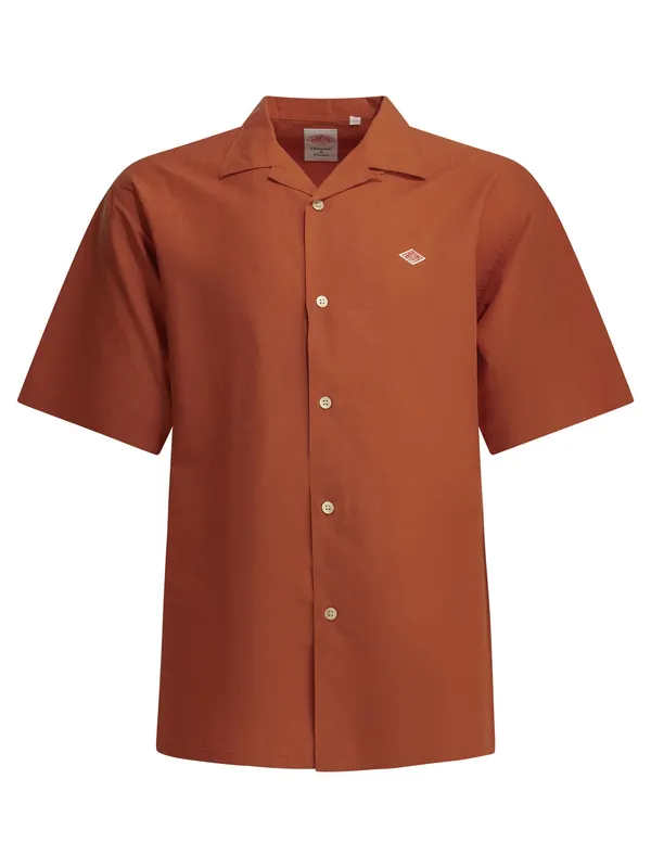 Casual Cotton Linen Shirt Shirts Orange - Danton