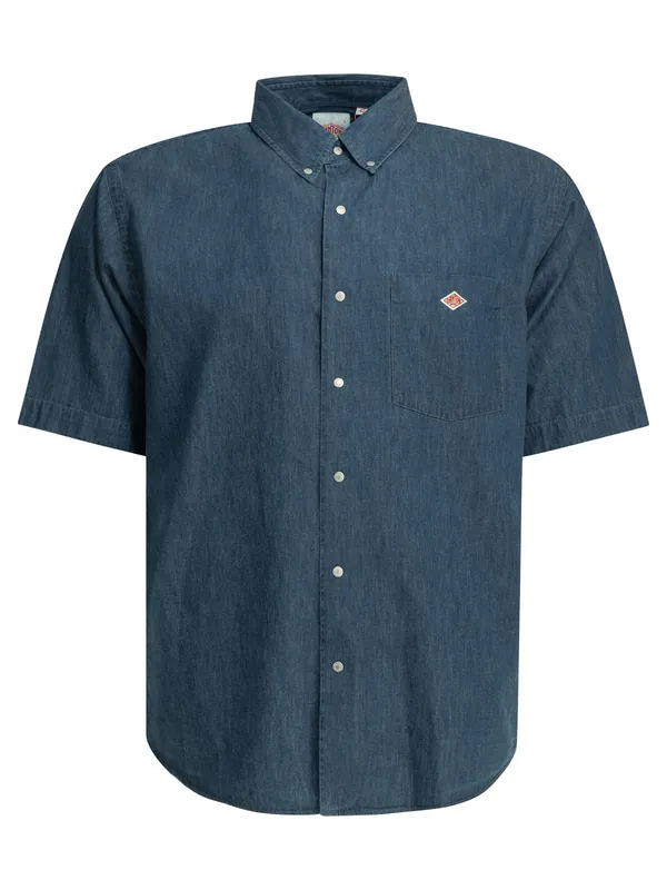 Casual Denim Shirt Shirts Blue - Danton