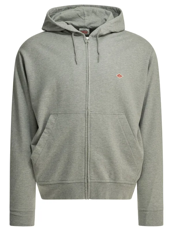 Zipper Hoodie Sweatshirts Grey - Danton