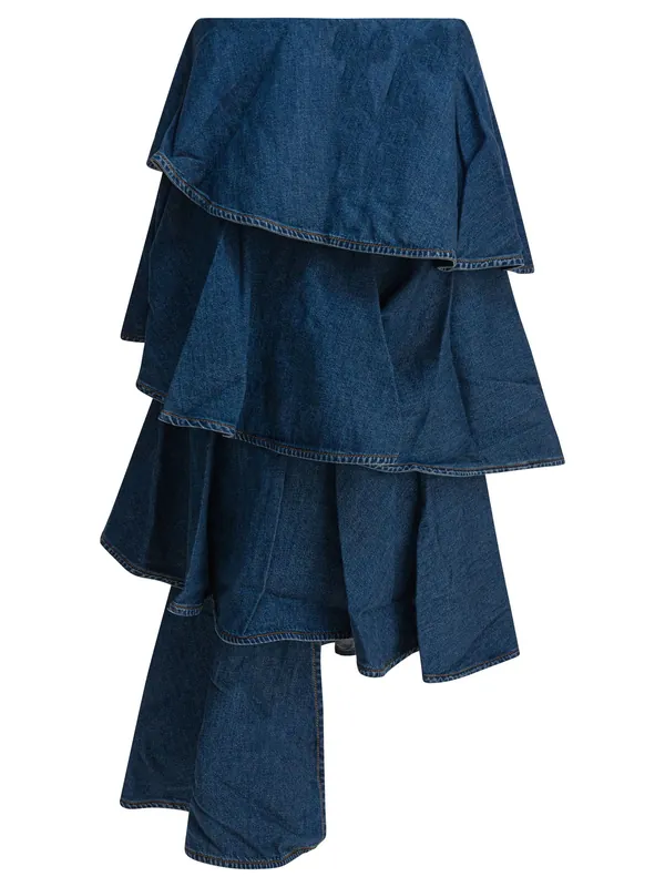 Spiral Skirt Skirts Blue - Alaïa