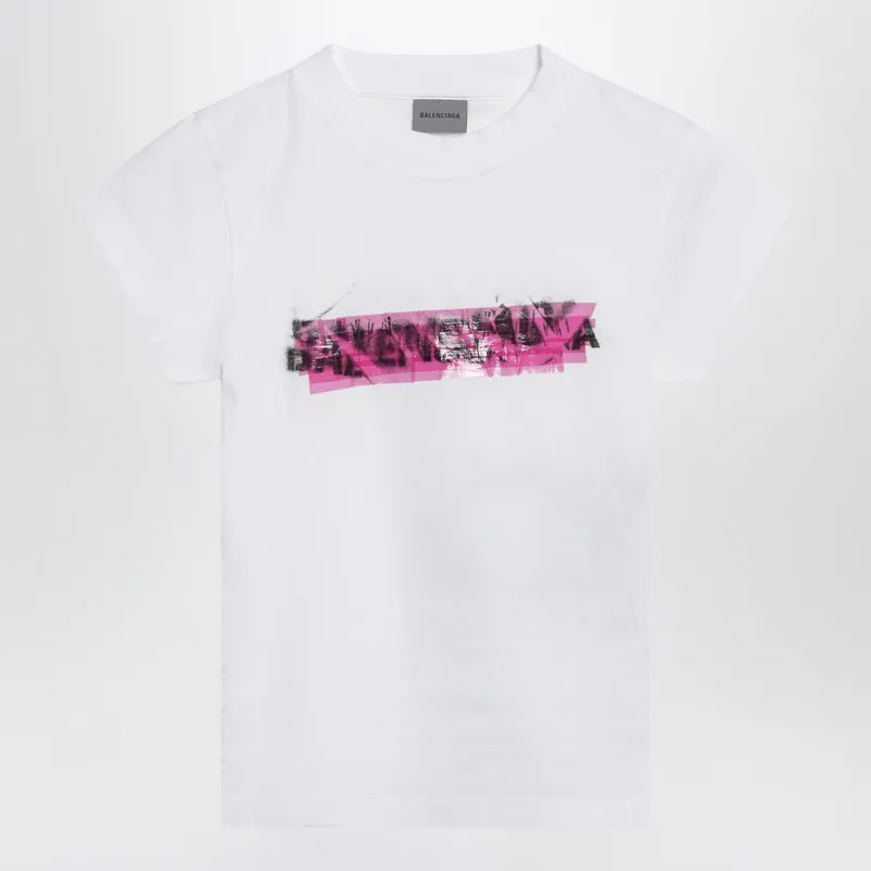 Messy Spray T-Shirt With Cut-Out Back In White Cotton