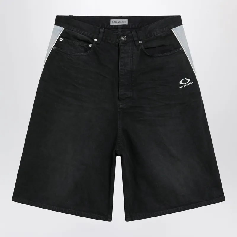 Loop Sport Icon Denim Shorts - Balenciaga