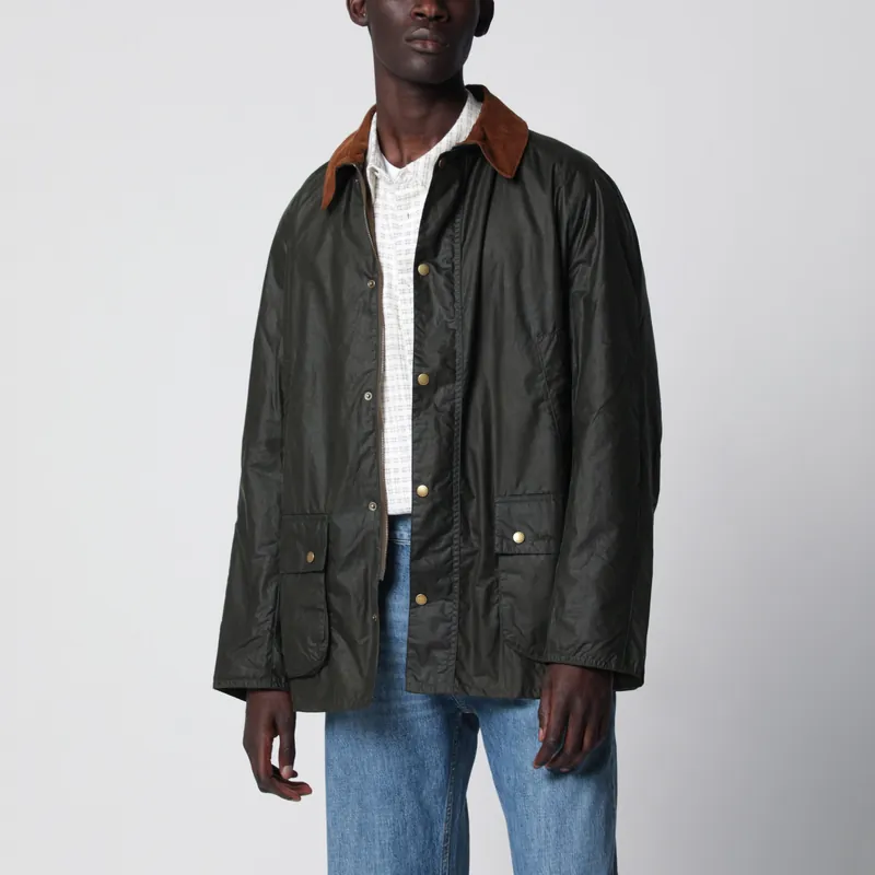 Olive Green Lightweight Waxed Ashby Jacket - Barbour