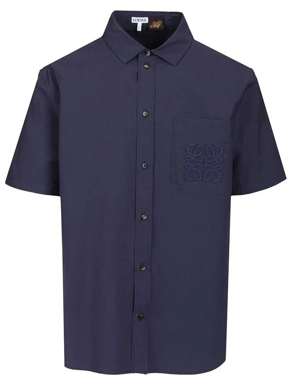 Short-Sleeved Shirt Shirts Blue