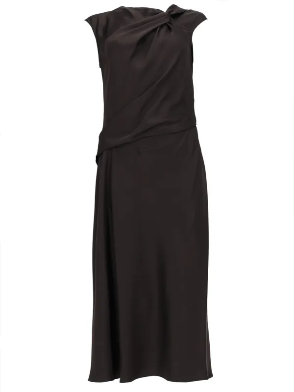 Abito "Twist Bodice" In Satin - Theory