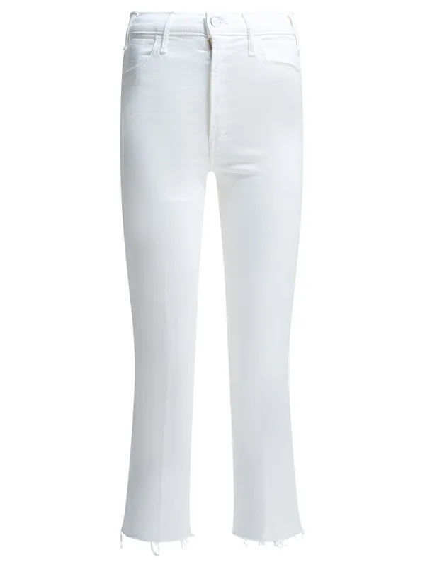 Hustler Ankle Fray Jeans White - Mother