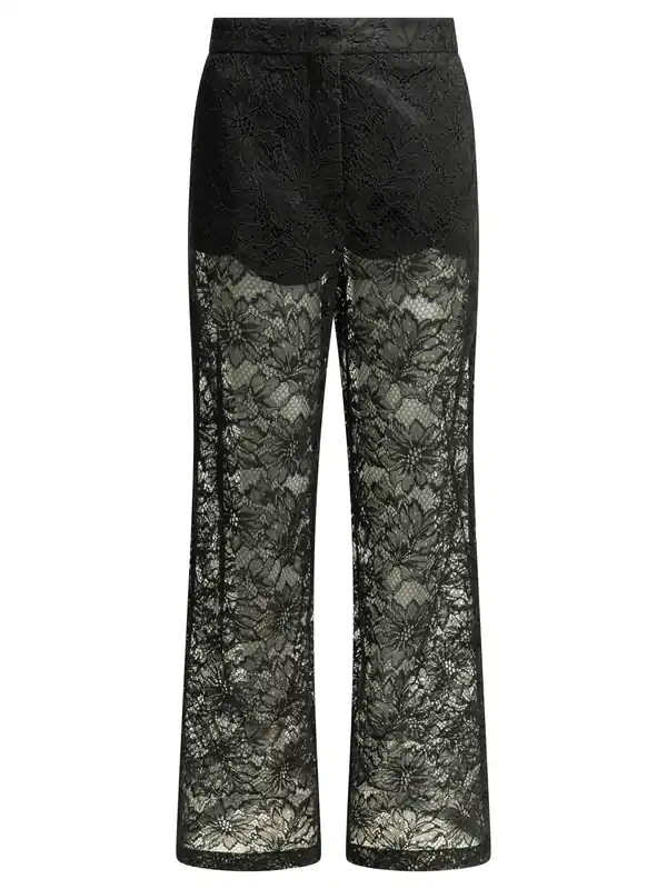 Casual Lace Pants Trousers Black - Max Mara