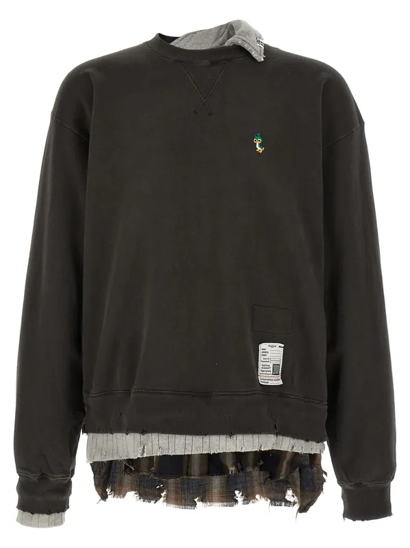 Three Layer Sweatshirt Black - Maison Mihara Yasuhiro