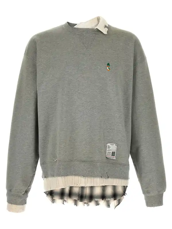 Three Layer Sweatshirt Gray - Maison Mihara Yasuhiro