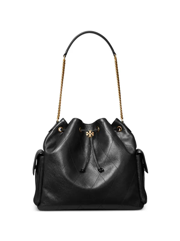 Charlie Large Leather Shoulder Bag - Tory Burch