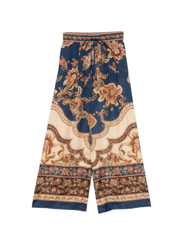 Aster Printed Silk Trousers - Zimmermann