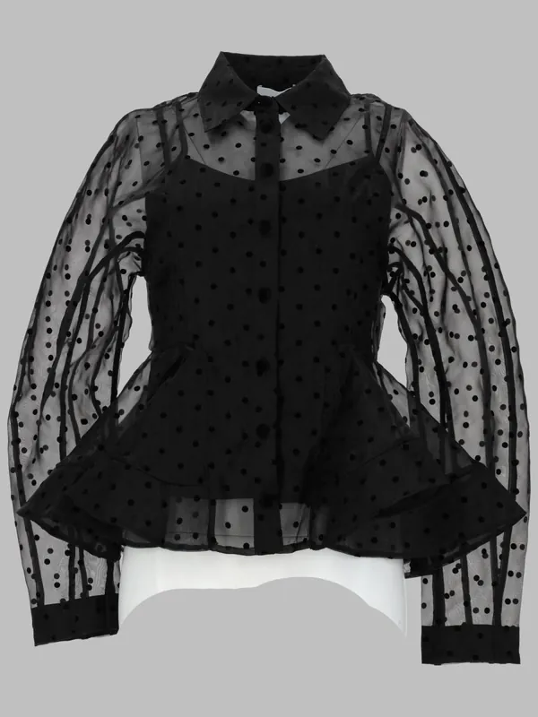 Camicia "Peplum" In Organza - Ganni