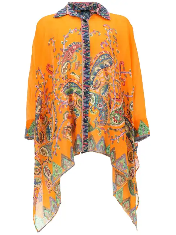 Blusa Da Spiaggia Con Stampa - Etro