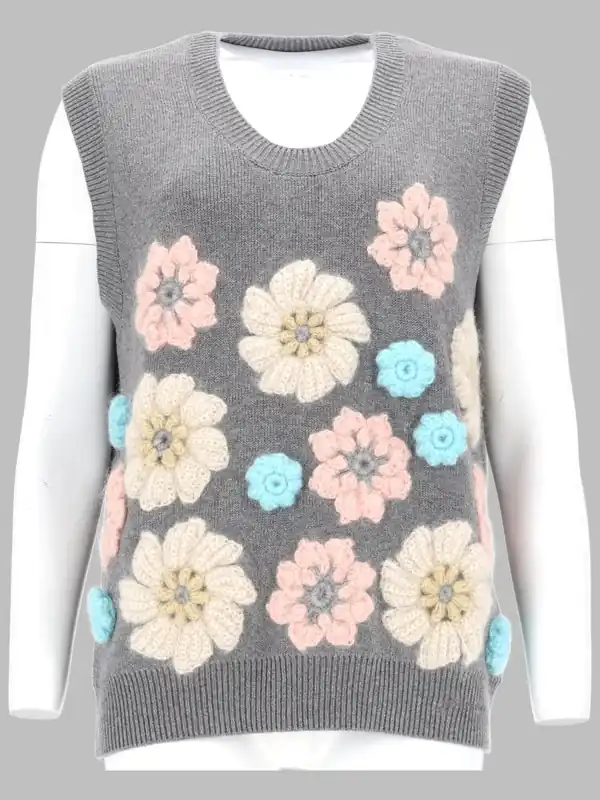 Gilet Con Applicazioni Floreali - Ganni