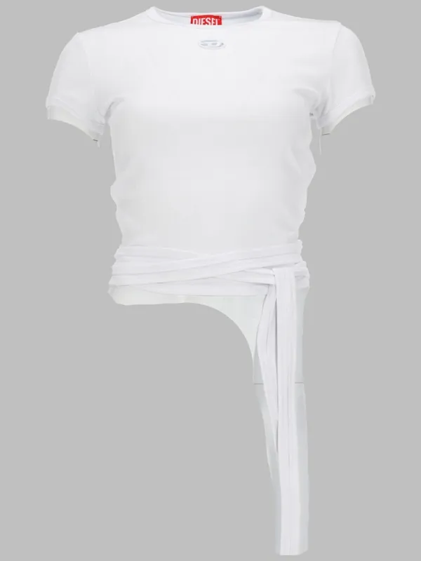 T-Shirt A Costine Con Lacci