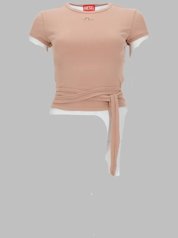 T-Shirt A Costine Con Lacci