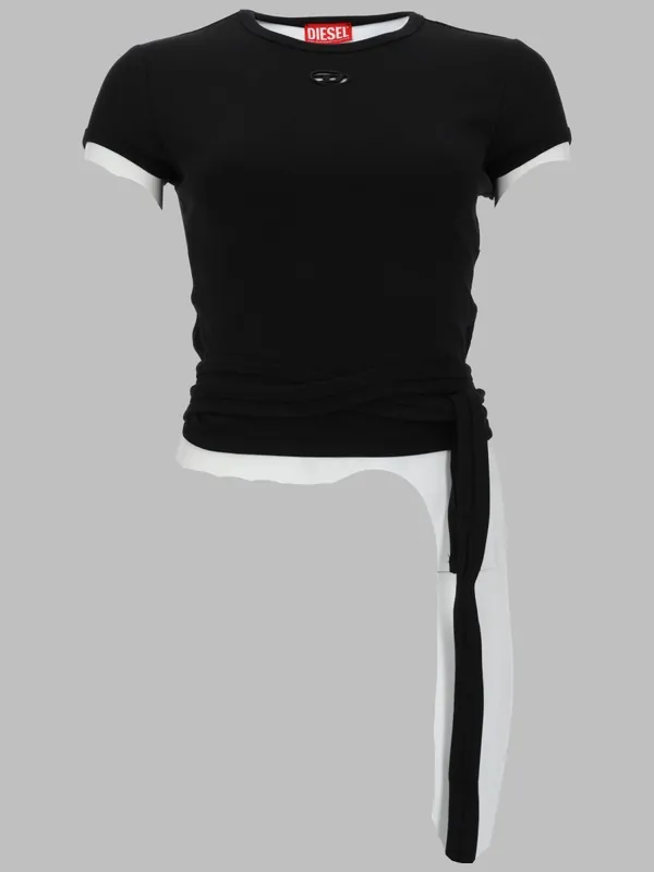 T-Shirt A Costine Con Lacci