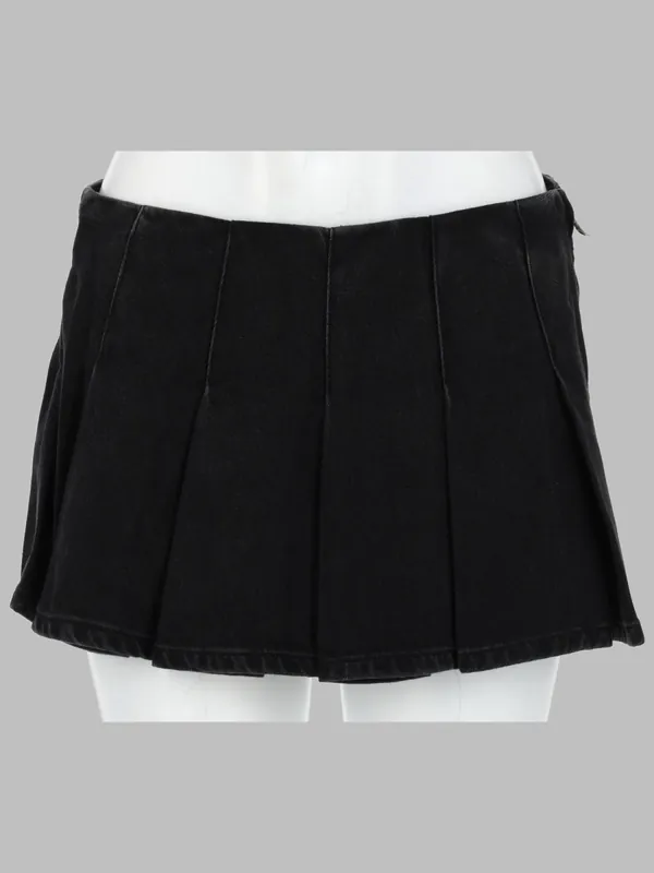 Skort A Pieghe In Denim - Diesel