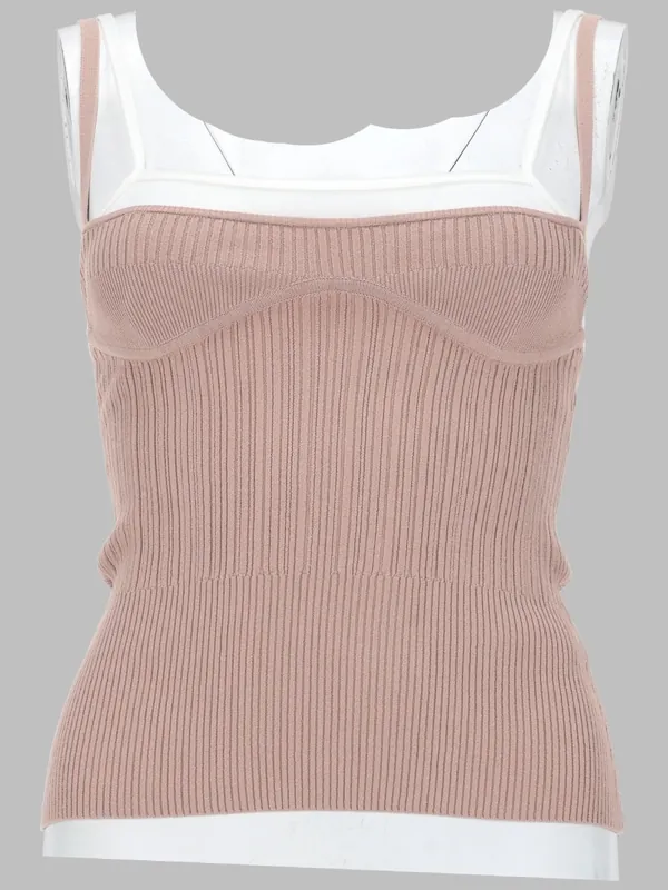Top In Maglia Con Effetto Sovrapposto - Diesel