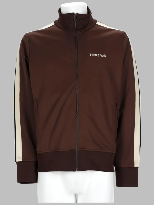 Felpa Con Zip E Logo - Palm Angels