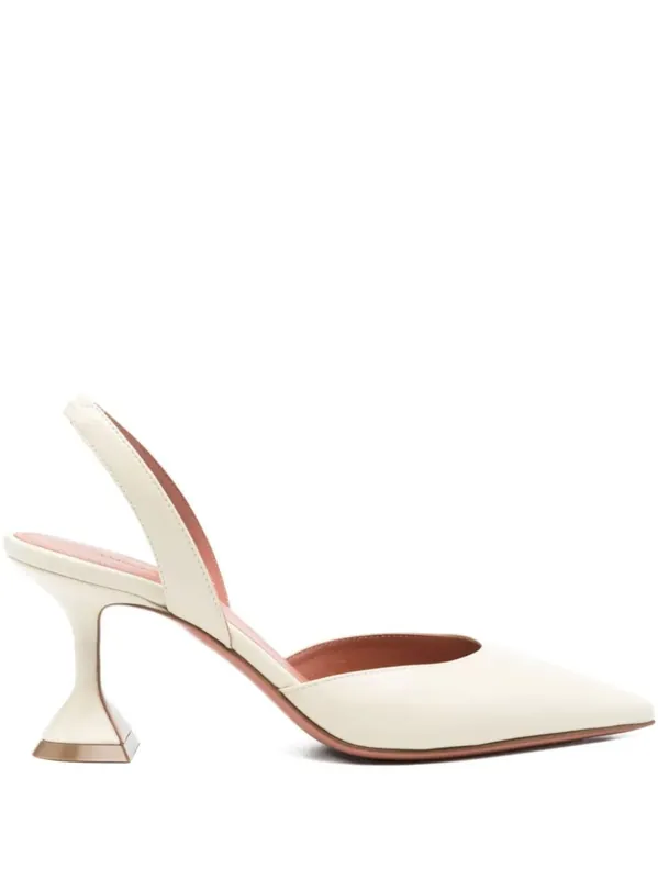 Holly Leather Slingback Pumps - Amina Muaddi