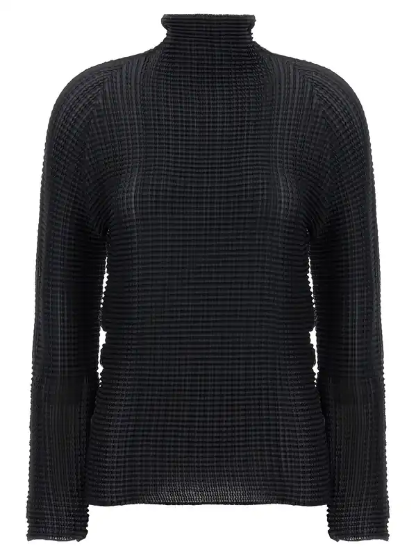 Wooly Pleats Sweaters And Cardigans Black - Issey Miyake