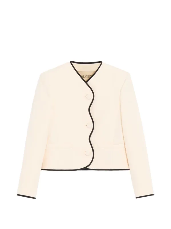 Wool And Silk Blend Jacket - Valentino Garavani