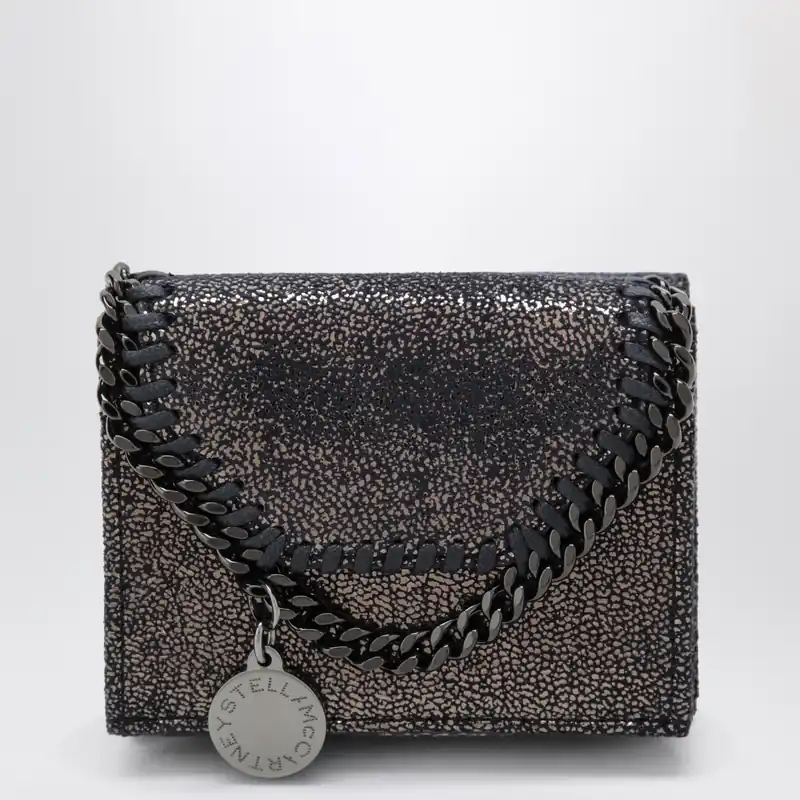 Falabella Dark Navy Blue Wallet - Stella McCartney