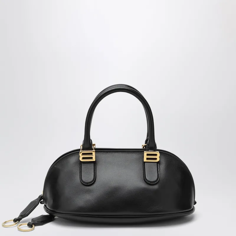 Bolero Mini Bowling Bag In Black Leather - Balenciaga