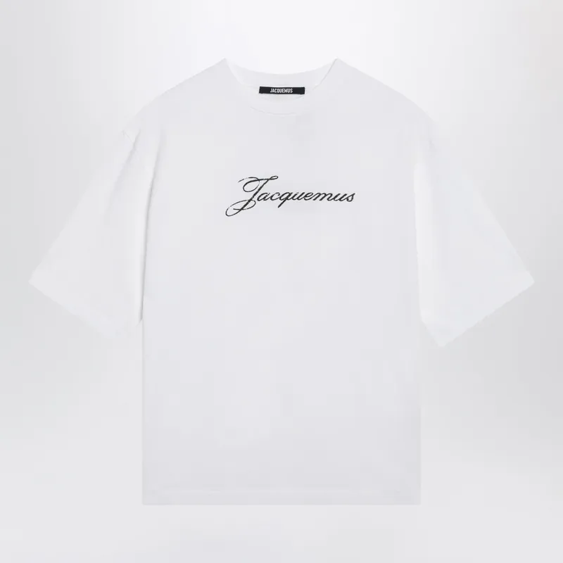 White T-Shirt With Logo Print