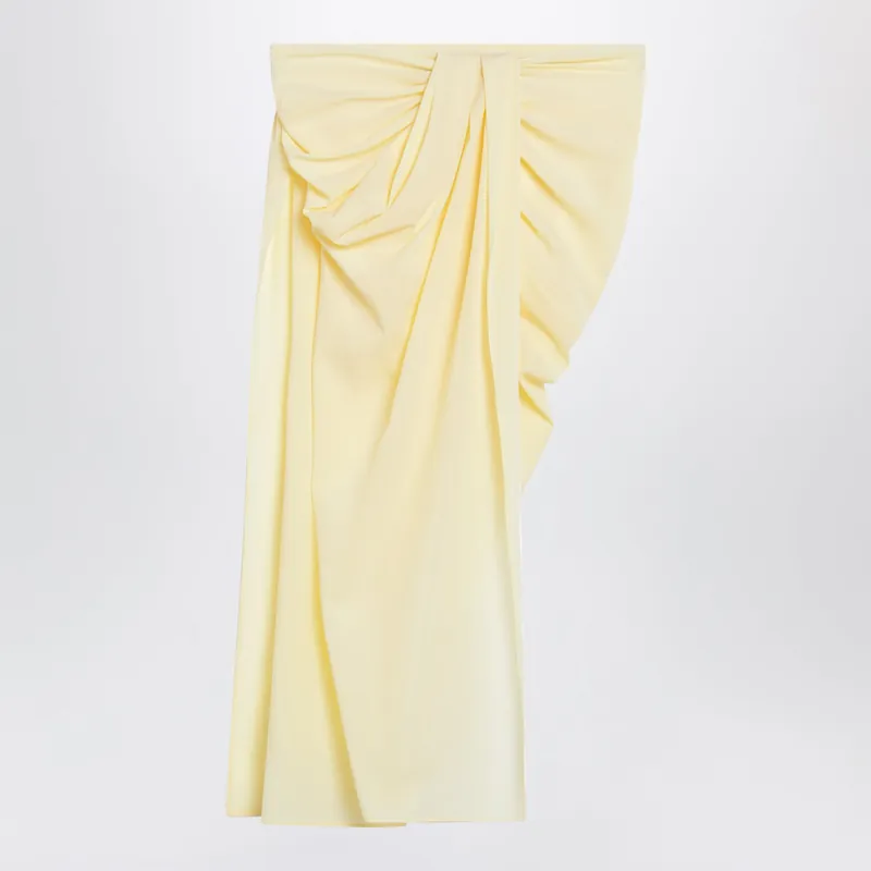 Light Yellow Asymmetric Pareo Skirt - Jacquemus