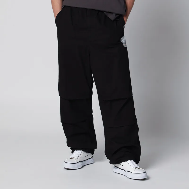 Black Cotton Ripstop Parachute Trousers - Maison Mihara Yasuhiro